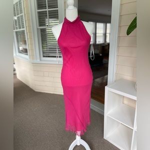 Shelli Segal Pink Silk Polkadot dress